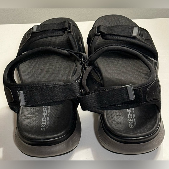 Skechers GOwalk Arch Fit Sandals Men’s Size 12 Black Comfort Walking Sandals - Picture 5 of 7